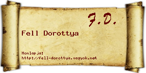 Fell Dorottya névjegykártya